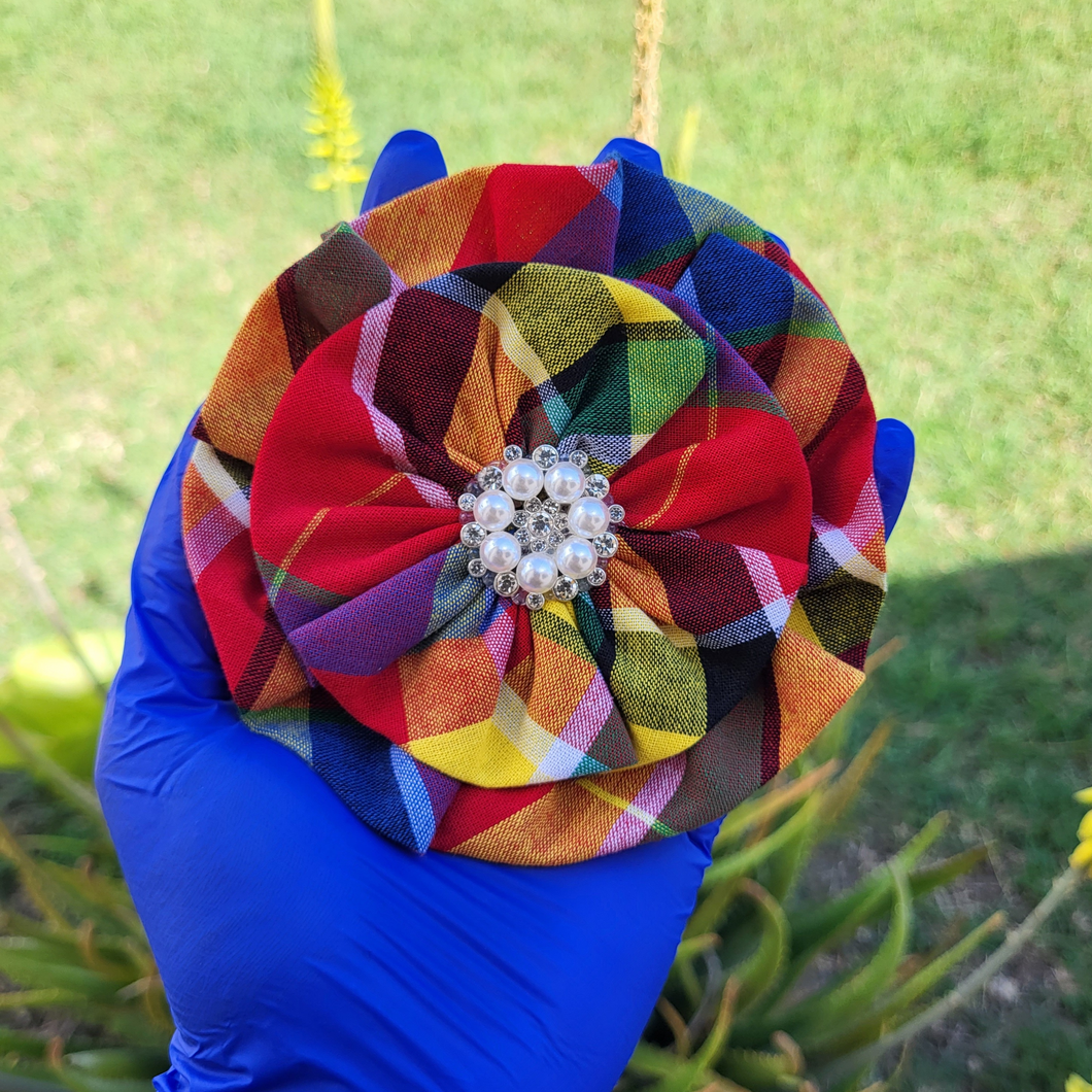 Red Madras Brooch