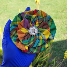 Load image into Gallery viewer, Kaleidoscope Madras Brooch
